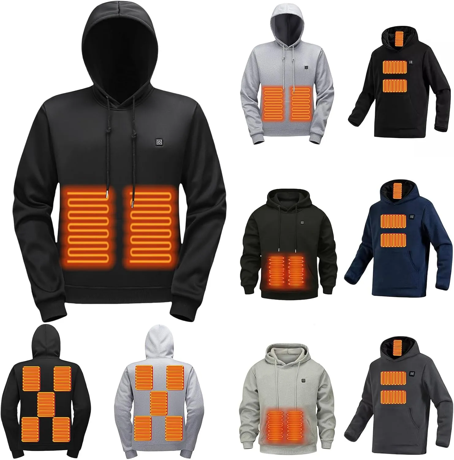Heated Hoodie for Men Women Heated Sweatshirt Heated Hunting Jacket Warm USB Electric Coat Winter Work Clothes Unisex