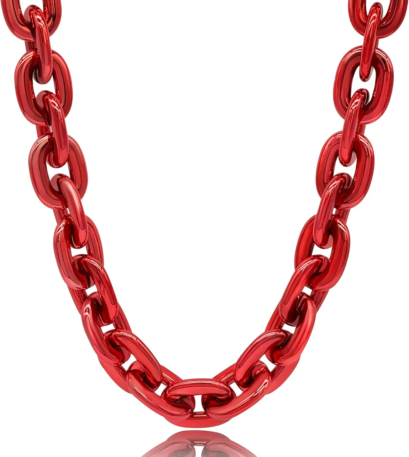 Hip Hop Rapper Big Fake Gold Chain, Thick Punk Chunky Large Plastic Chain Necklace, Non-Fading Adjustable Chains for Mens and Womens