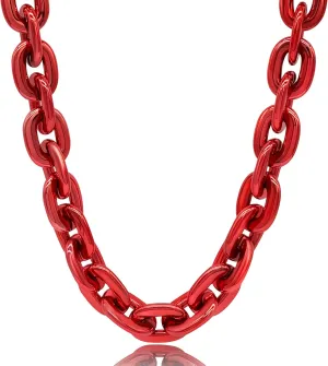 Hip Hop Rapper Big Fake Gold Chain, Thick Punk Chunky Large Plastic Chain Necklace, Non-Fading Adjustable Chains for Mens and Womens