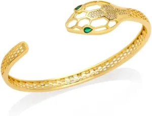 Hofar Snake Bracelet Adjustable Cuff Valentine's Day Mother's Day Gifts 18K Gold Platinum Plated Jewelry Gift for Women