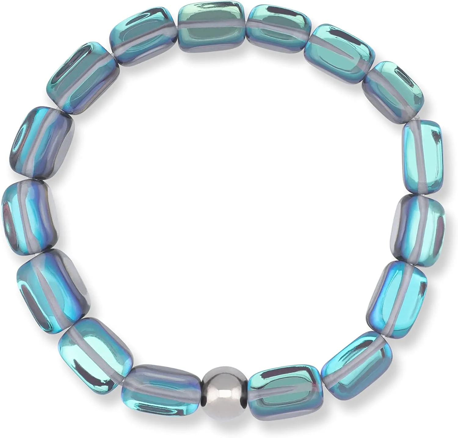HOPE INSPIRED Mermaid Glass Bracelet with Pebble Shaped Illuminating Beads