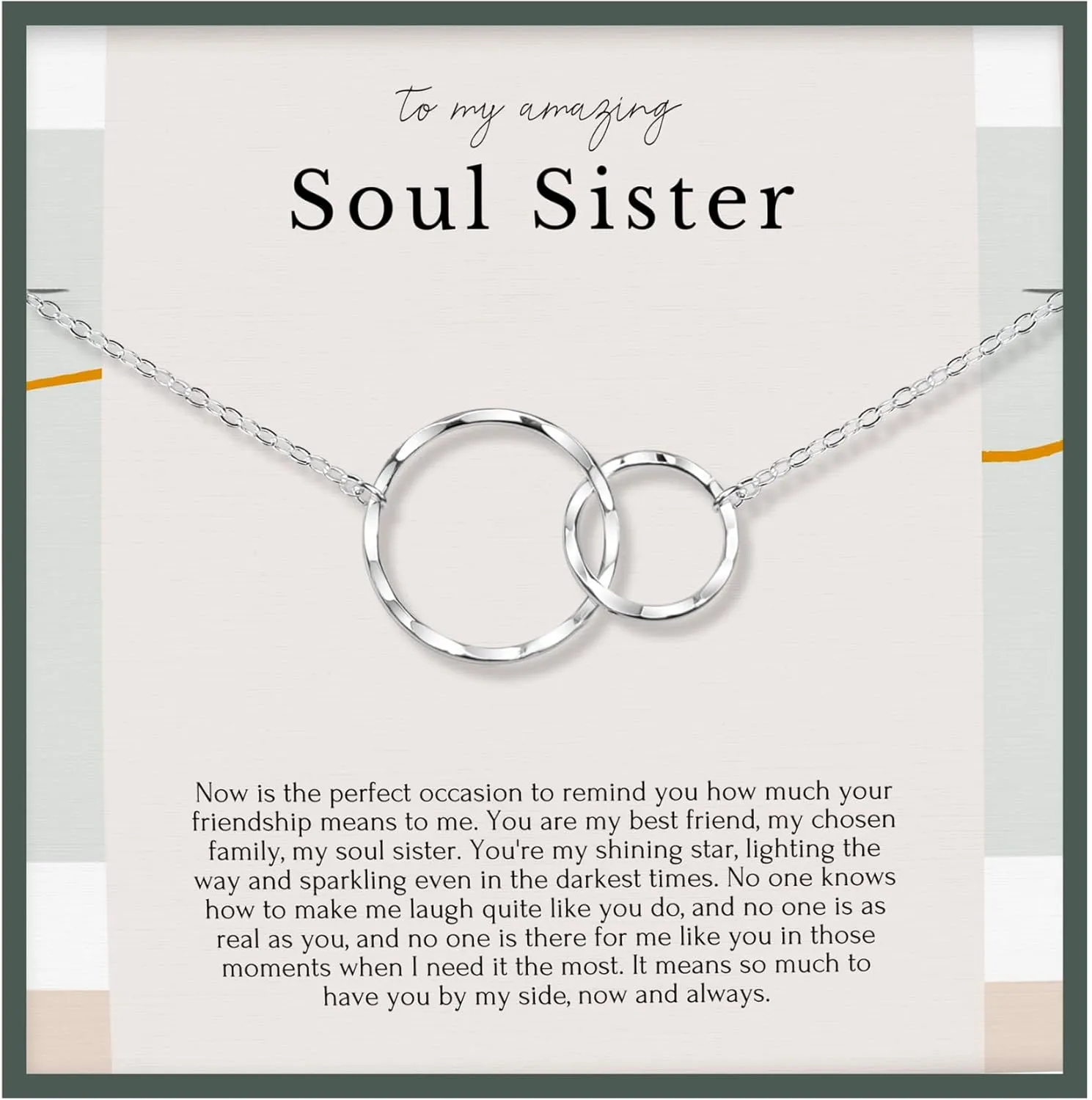 HOPE LOVE SHINE Best Friend Gift for Women - Meaningful BFF Friendship Necklace, Jewelry 16 2", 14k Gold Plated Sterling Silver