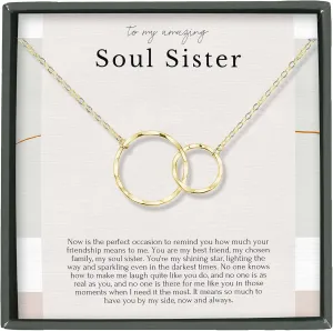 HOPE LOVE SHINE Best Friend Gift for Women - Meaningful BFF Friendship Necklace, Jewelry 16 2", 14k Gold Plated Sterling Silver