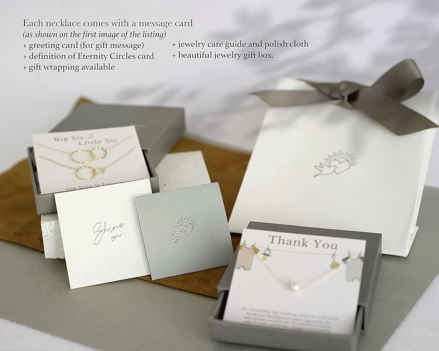 HOPE LOVE SHINE Mom Gift from Daughter - Sentimental, Meaningful Mother and Daughter Necklace, Jewelry, 14k Gold Plated Sterling Silver