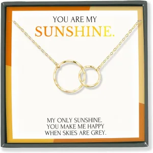 HOPE LOVE SHINE Mom Gift from Daughter - Sentimental, Meaningful Mother and Daughter Necklace, Jewelry, 14k Gold Plated Sterling Silver