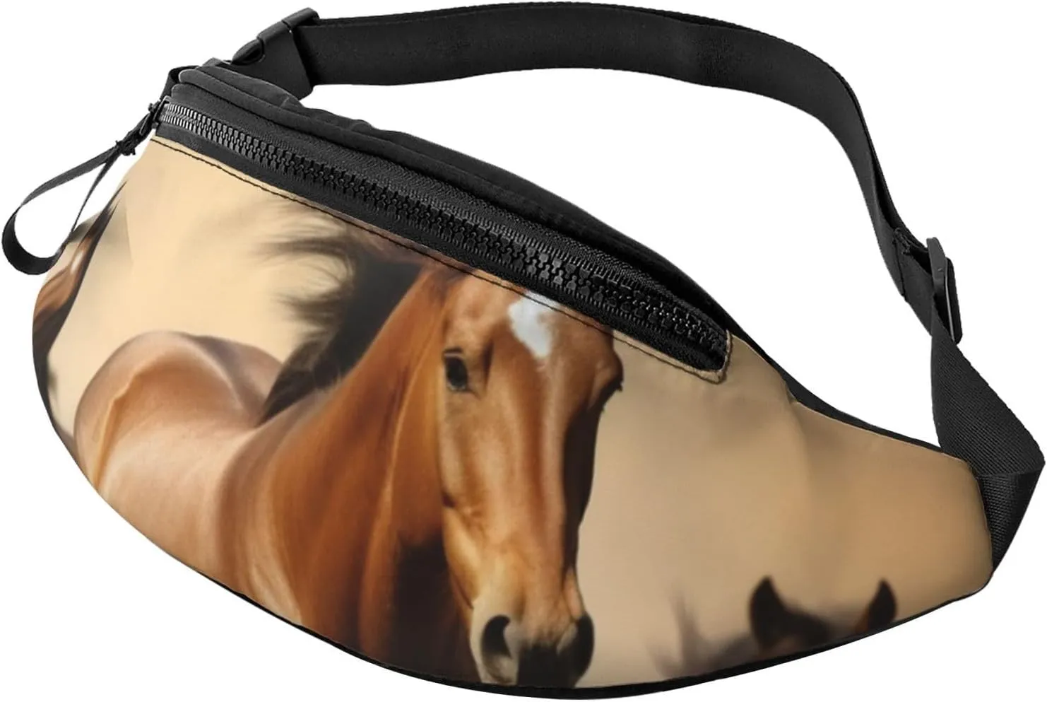 Horses Fanny Pack for Men Women Fashion Waist Packs Travel Crossbody Bag With Adjustable Strap Everywhere Belt Bag Waterproof Chest Bags Cycling Bum Bag Wallet