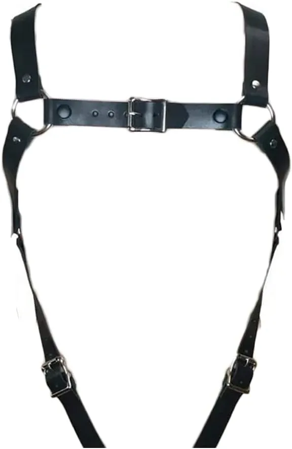 HSQSMWJ Black Pu Leather Male Chest Bondage Body Harness Mens Sexy Belt