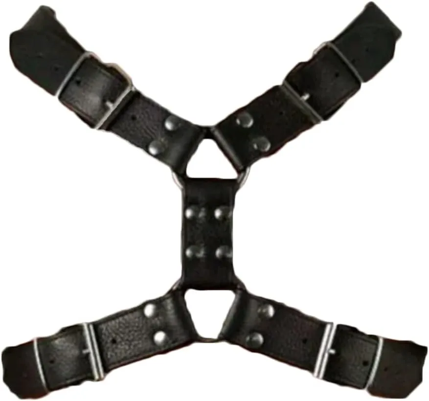 HSQSMWJ Body Harness Bundle Leather Men Adjustable Punk Belt Shoulder Straps
