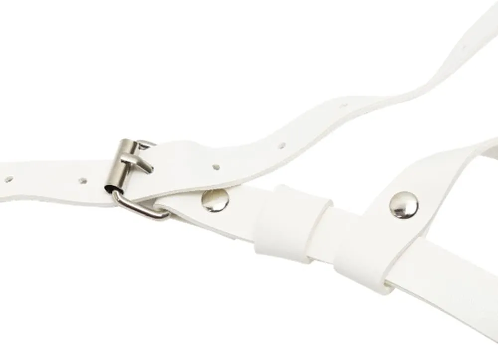 HSQSMWJ Harness Men's Half Body Chest Belt Adjustable Faux Leather Belts with Buckles Costume
