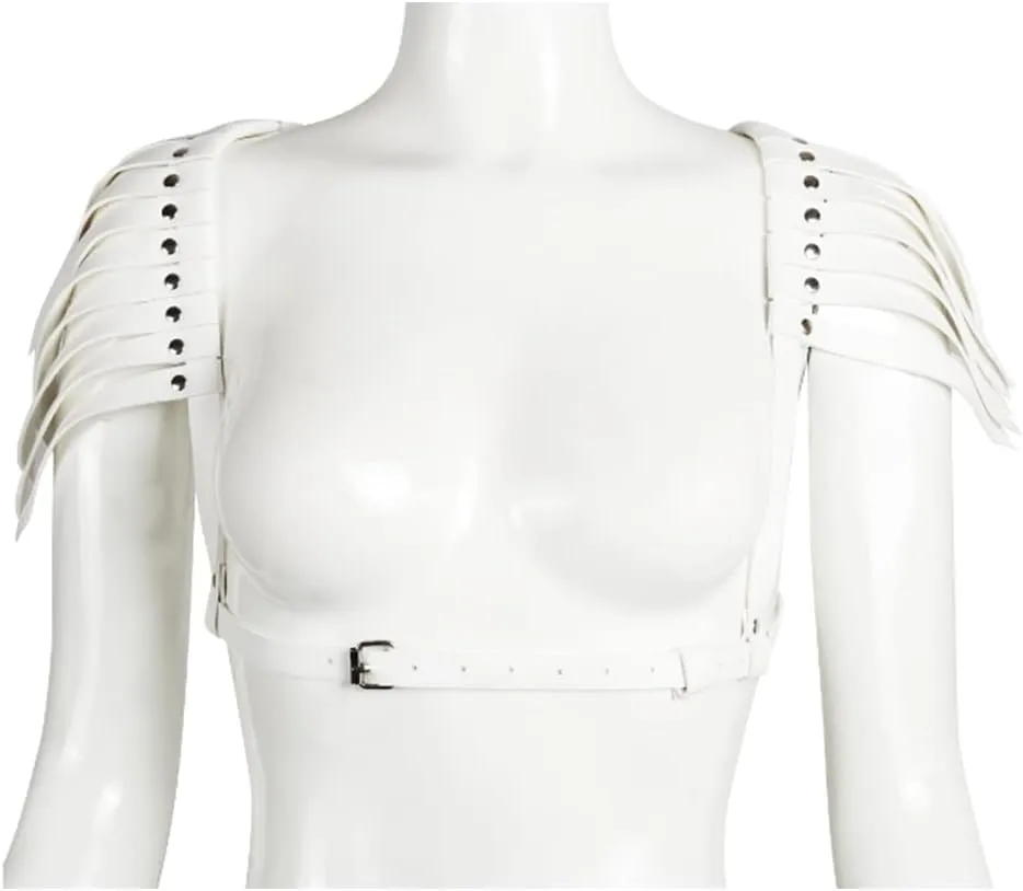 HSQSMWJ Harness Men's Half Body Chest Belt Adjustable Faux Leather Belts with Buckles Costume