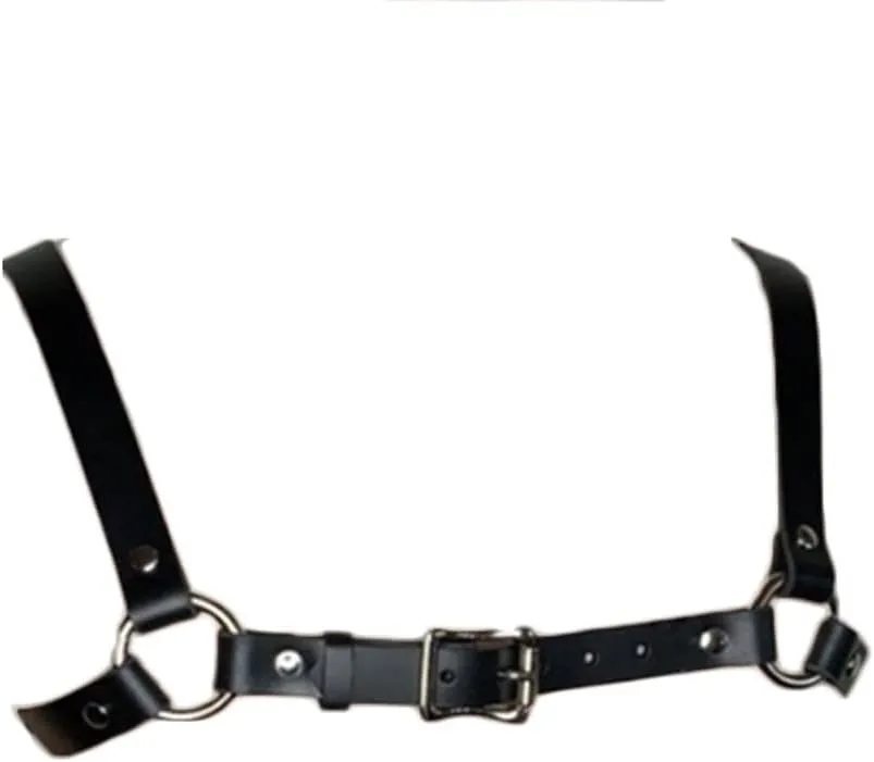 HSQSMWJ Leather Harness Belts Men Adjustable Waist Belt Half Body Bondage