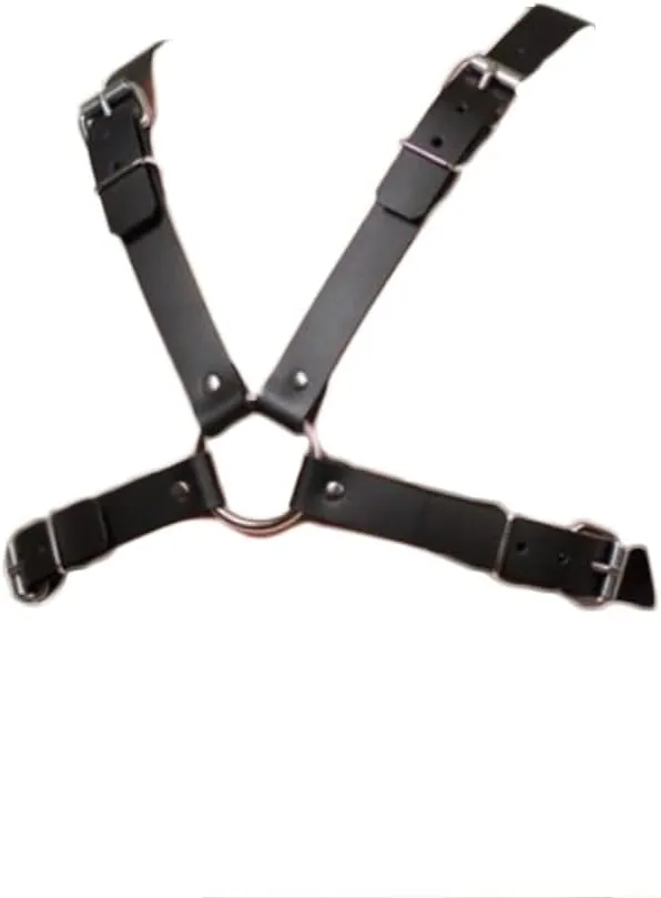HSQSMWJ Men Half Body Chest Belt Adjustable Faux Leather Belts Harness Buckle Strap Club Wear Costume