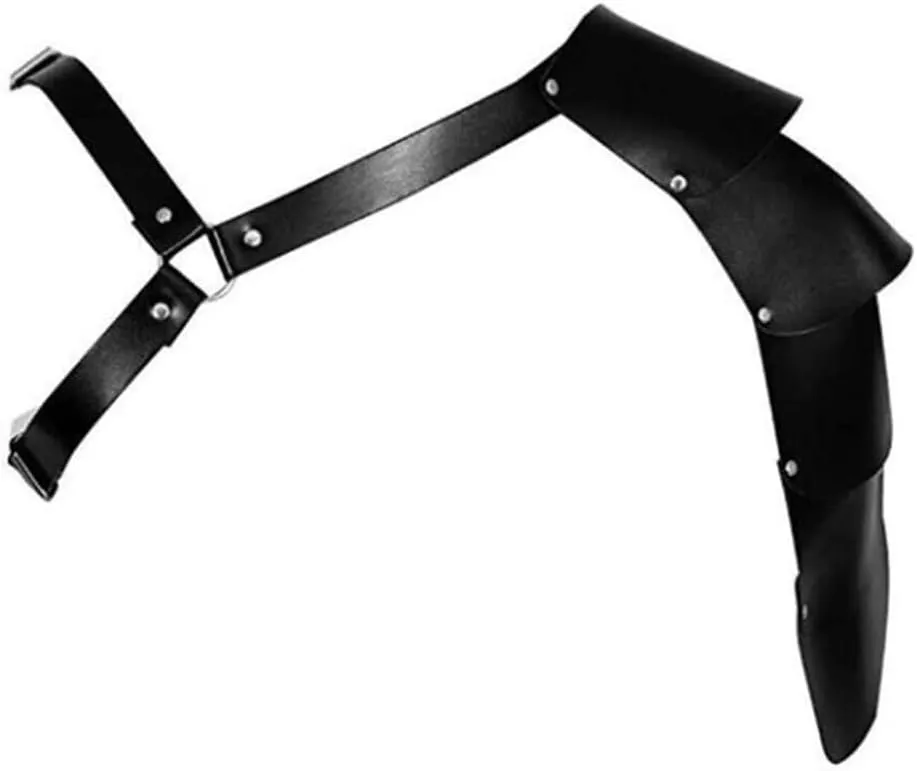 HSQSMWJ Men's Adjustable PunkFaux Leather Body Chest Harness Belt Shoulder Straps
