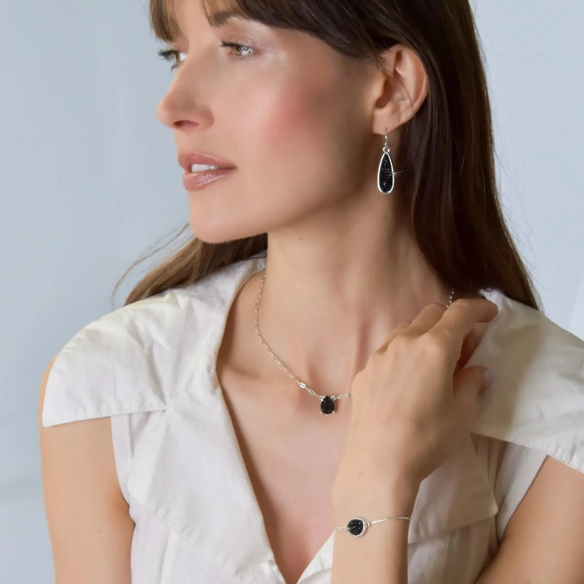 Humble Chic NY Simulated Druzy Chain Bracelet for Women - Boho Stackable Adjustable Bolo Slider Bracelet, Plated in 14K Gold or 925 Sterling Silver with Oval Stone