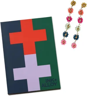 INK ALLOY Beaded Flower Earrings for Women Dangling, Amanda Colorful Floral Daisy Trendy Boho Earrings, Hypoallergenic Handmade Jewelry for the Modern Bohemian, 3-Inch Length