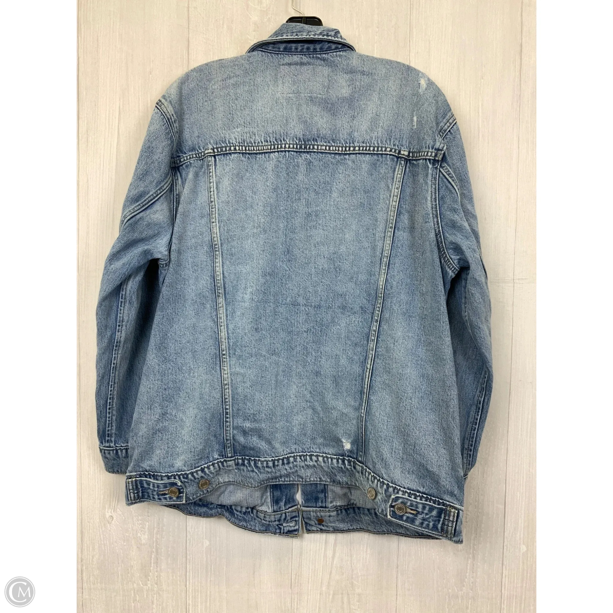 Jacket Denim By Lucky Brand In Blue Denim, Size: L