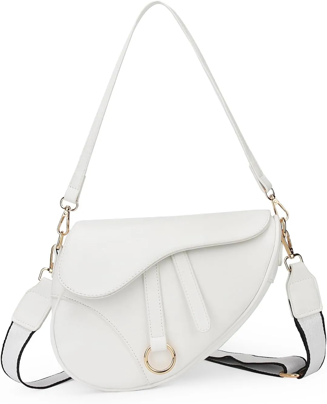 JBB Women Saddle Shoulder Bag Clutch Purse Small Crossbody Bag Satchel Bags Handbag PU Leather