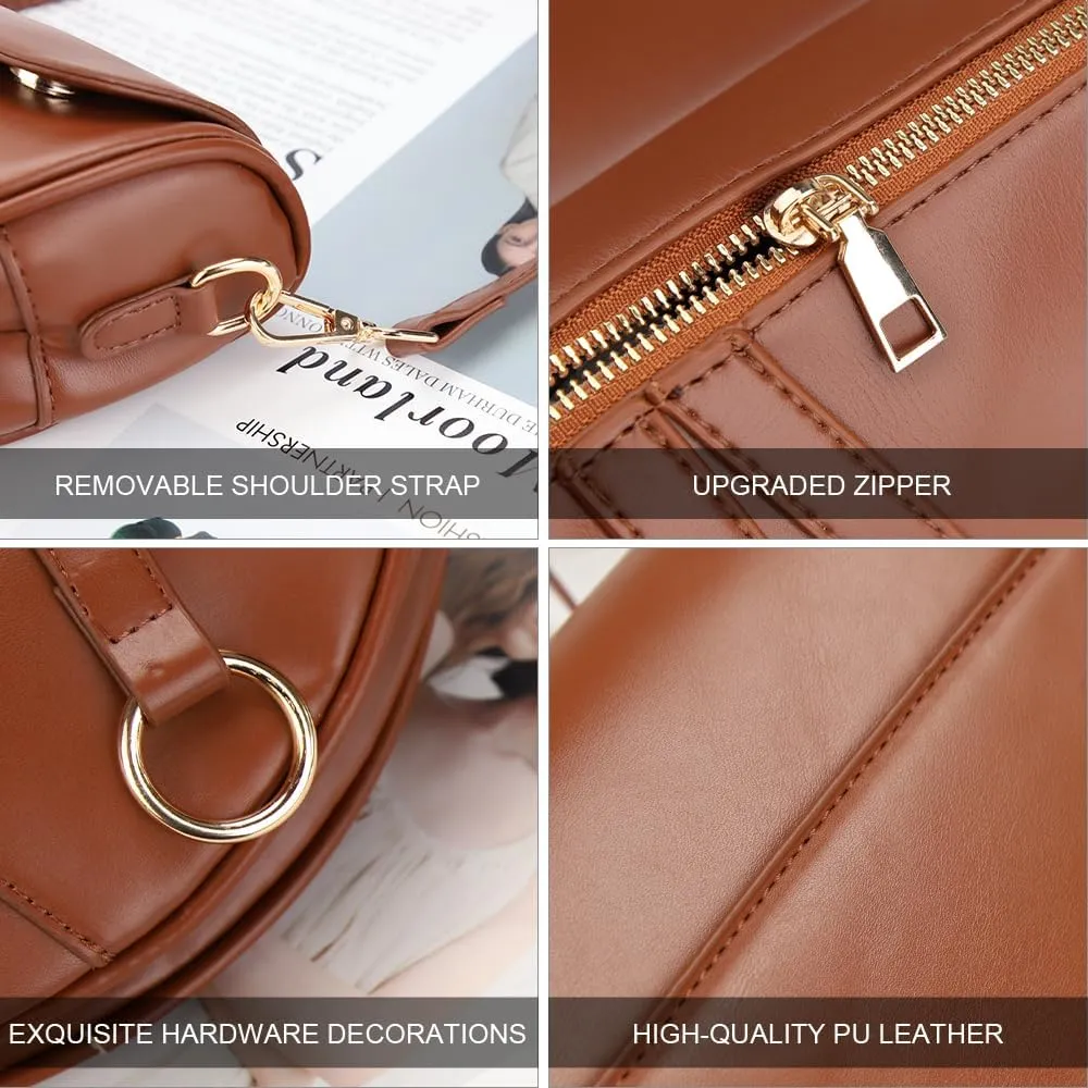 JBB Women Saddle Shoulder Bag Clutch Purse Small Crossbody Bag Satchel Bags Handbag PU Leather