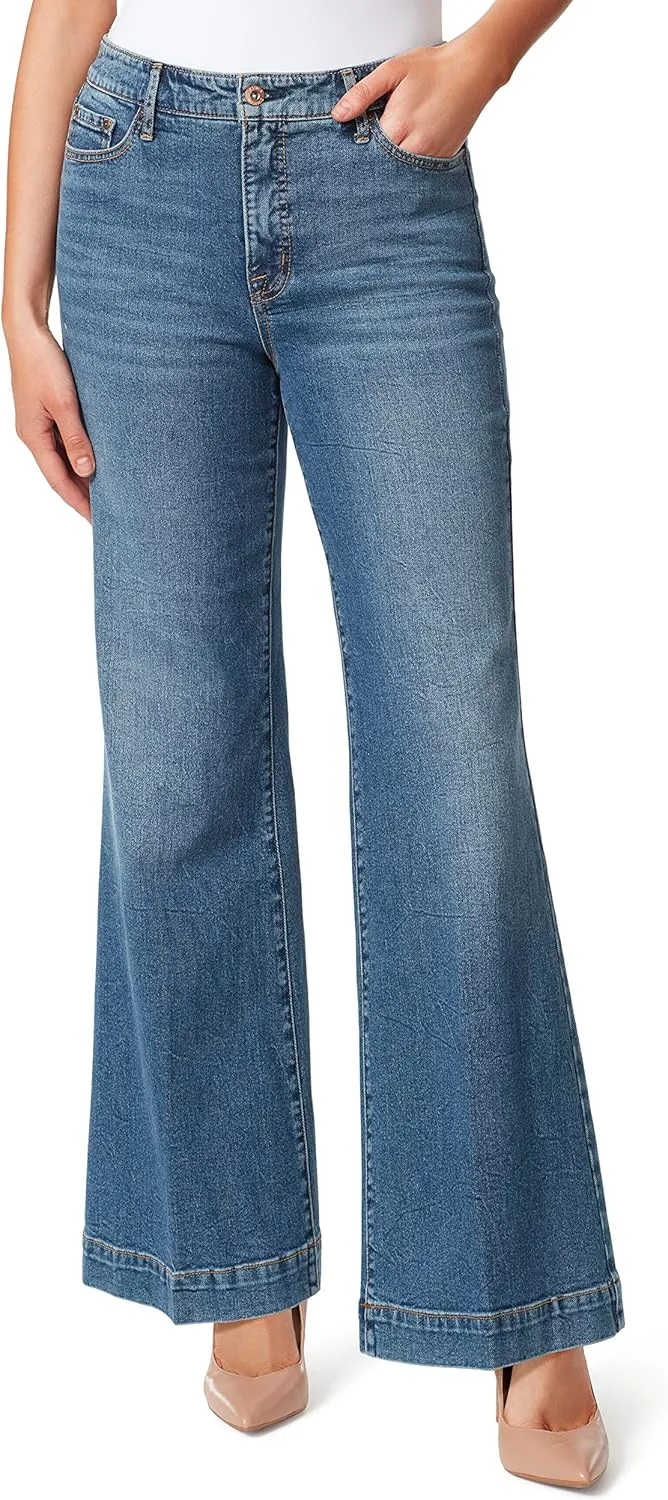 Jessica Simpson Women's True Love Trouser Wide Leg Jean