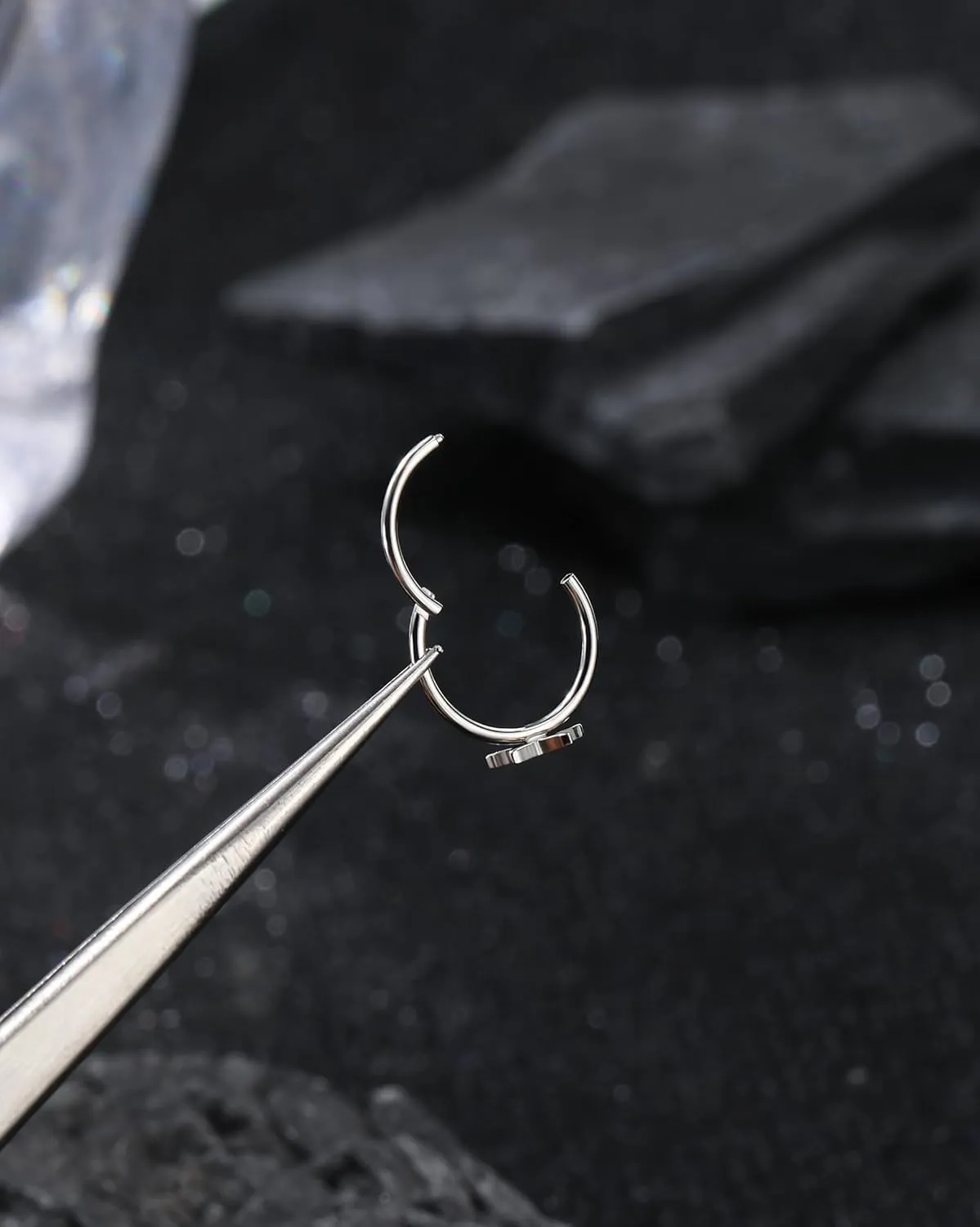 Jewseen 20g Nose Rings Hoops 316L Surgical Stainless Steel Nose Piercing Jewelry Helix Tragus Conch Rook Earrings Hinged Segment Lip Ring for Women Men