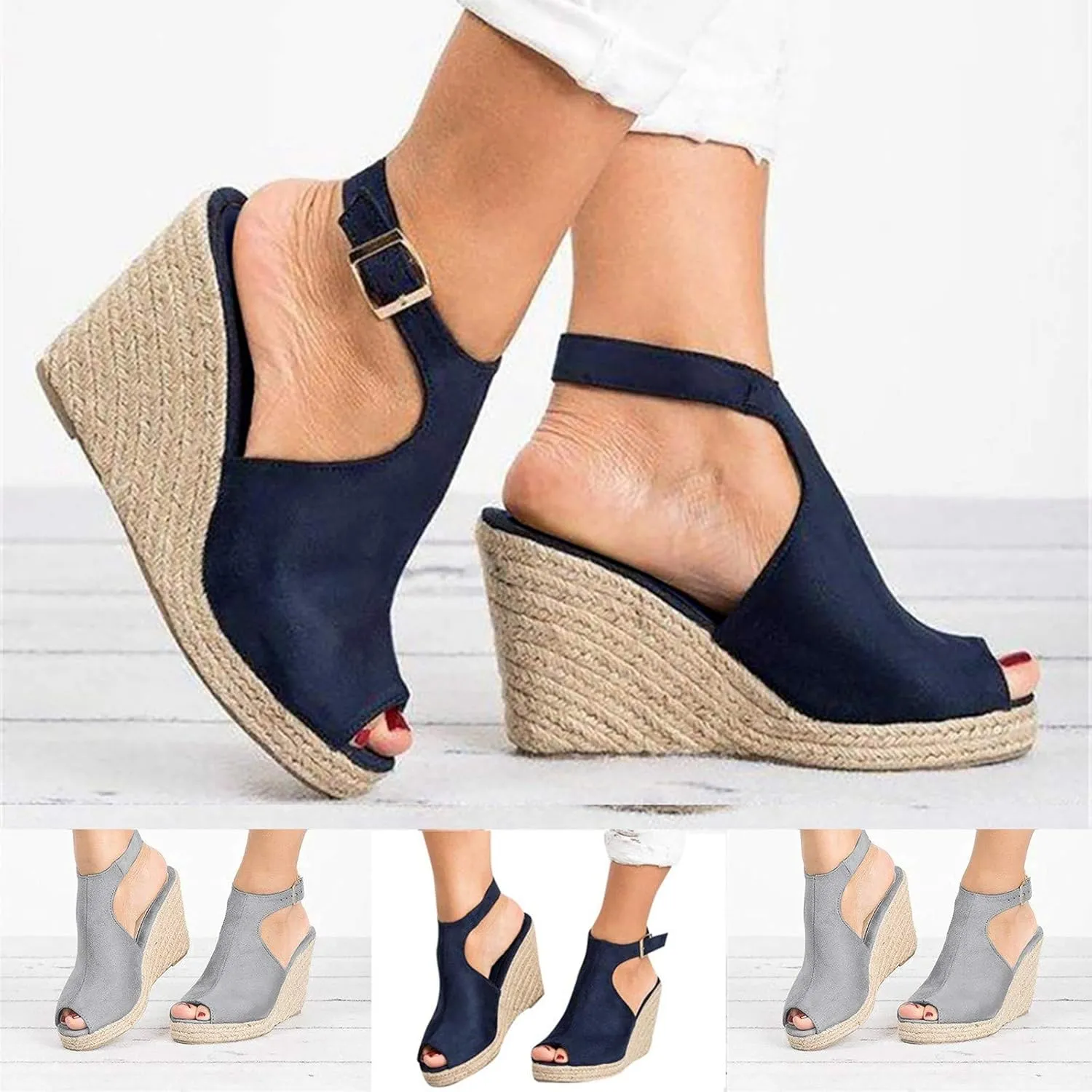 Kamenita Women's Sneakers, Women Fashion Letter Pattern Wedge Sneakers Slip On Loafer Shoes Casual Sport Shoe Walking Shoes