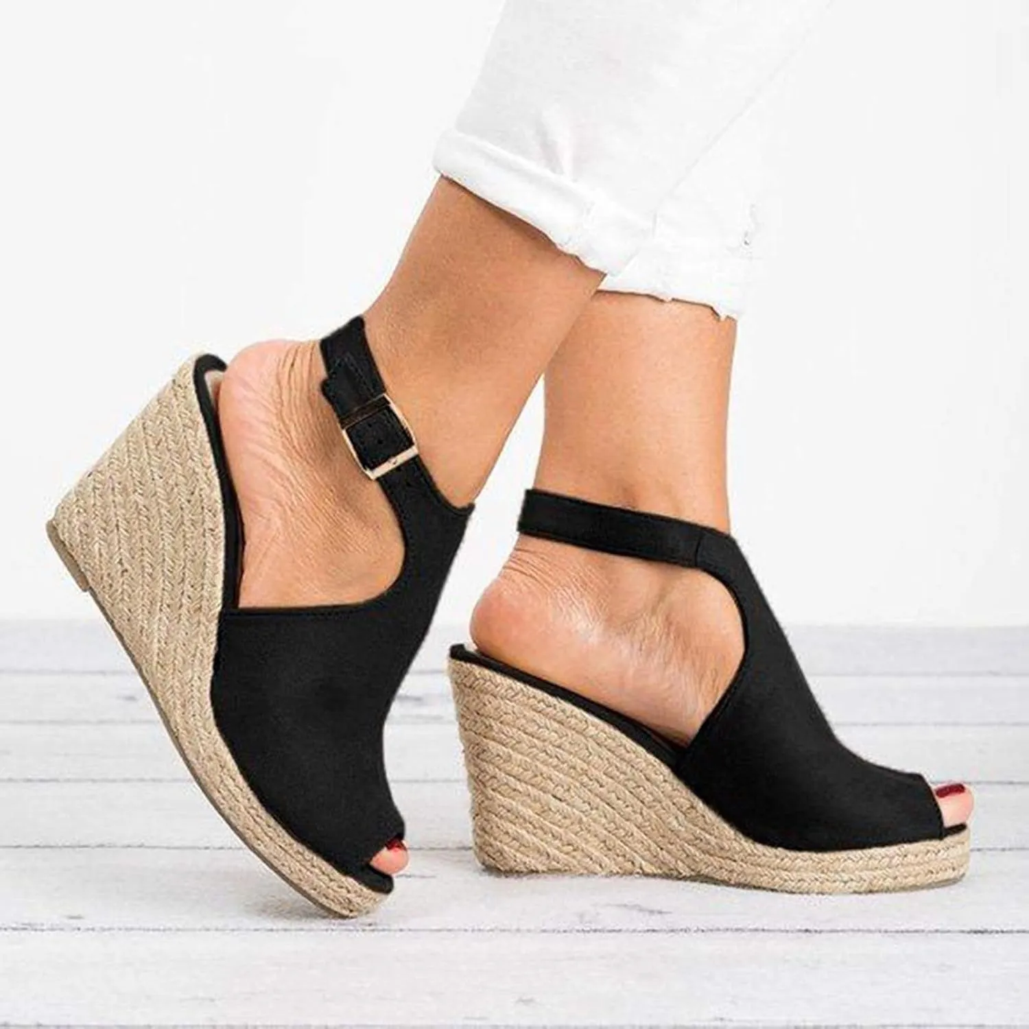 Kamenita Women's Sneakers, Women Fashion Letter Pattern Wedge Sneakers Slip On Loafer Shoes Casual Sport Shoe Walking Shoes