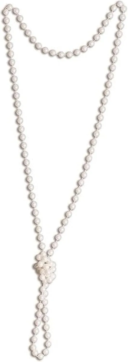 Kangaroo Flapper Beads - 48" Pearl Necklace