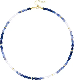 KELORIS PATH Beaded Necklace for Women, Colorful Gemstone Boho Bead Choker for Beach, Trendy Summer Natural Stone Jewelry Gifts