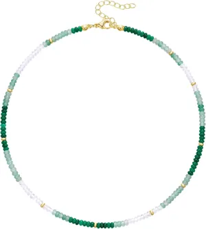 KELORIS PATH Beaded Necklace for Women, Colorful Gemstone Boho Bead Choker for Beach, Trendy Summer Natural Stone Jewelry Gifts