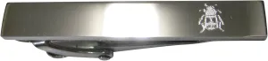 Kiola Designs Silver Toned Etched Sleek Beetle Insect Skinny Tie Clip