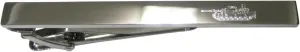 Kiola Designs Silver Toned Etched Sleek Detailed Tank Tie Clip