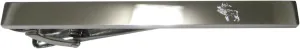 Kiola Designs Silver Toned Etched Sleek Elk Tie Clip