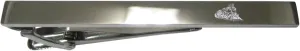 Kiola Designs Silver Toned Etched Sleek Locomotive Train Tie Clip