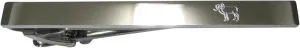 Kiola Designs Silver Toned Etched Sleek Ram Tie Clip