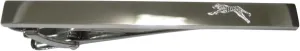 Kiola Designs Silver Toned Etched Sleek Running Cheetah Tie Clip