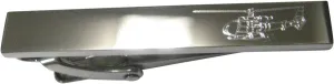 Kiola Designs Silver Toned Etched Sleek Simple Helicopter Skinny Tie Clip