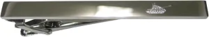 Kiola Designs Silver Toned Etched Sleek Simple Tank Tie Clip