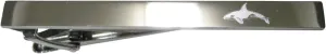 Kiola Designs Silver Toned Etched Sleek Swimming Killer Whale Orca Tie Clip