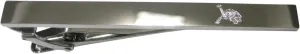 Kiola Designs Silver Toned Etched Sleek Tortoise Turtle Tie Clip