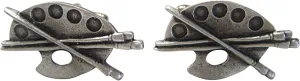 Kiola Designs Silver Toned Textured Art Palette Cufflinks