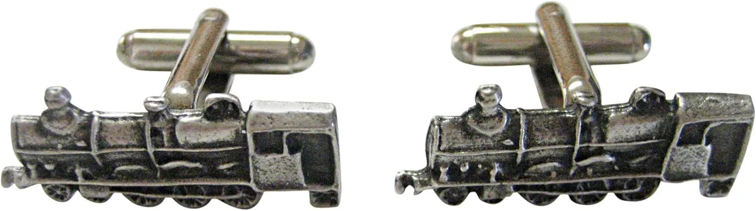 Kiola Designs Textured Locomotive Train Cufflinks