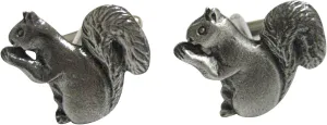 Kiola Designs Textured Squirrel Cufflinks