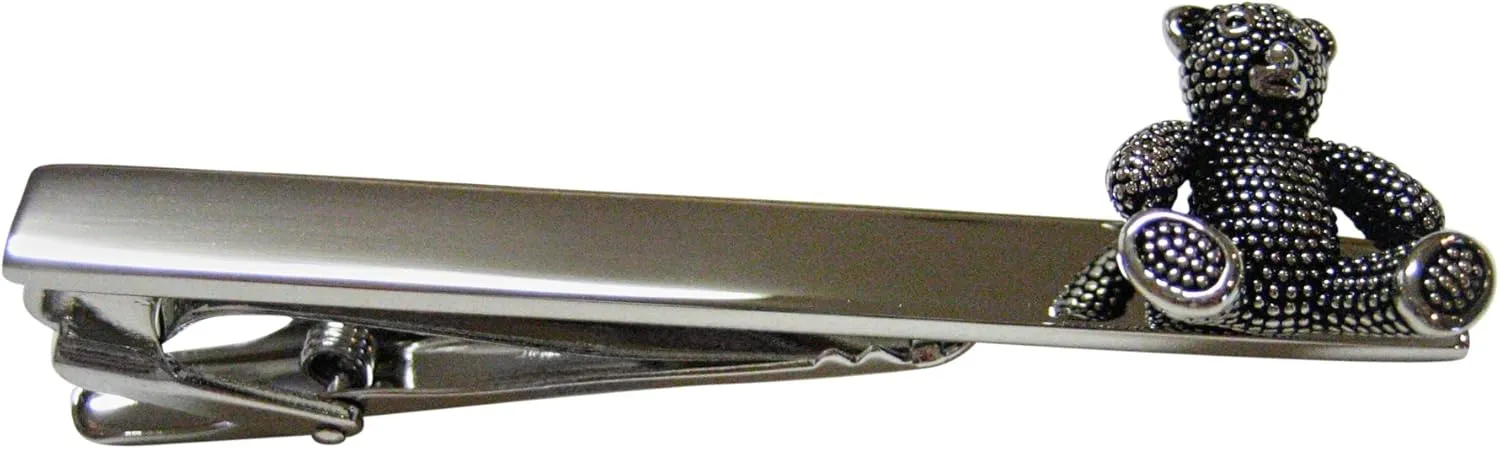 Kiola Designs Textured Teddy Bear Square Tie Clip