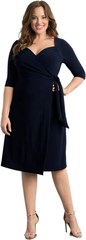 Kiyonna Women's Plus Size Sweetheart Knit Wrap Dress