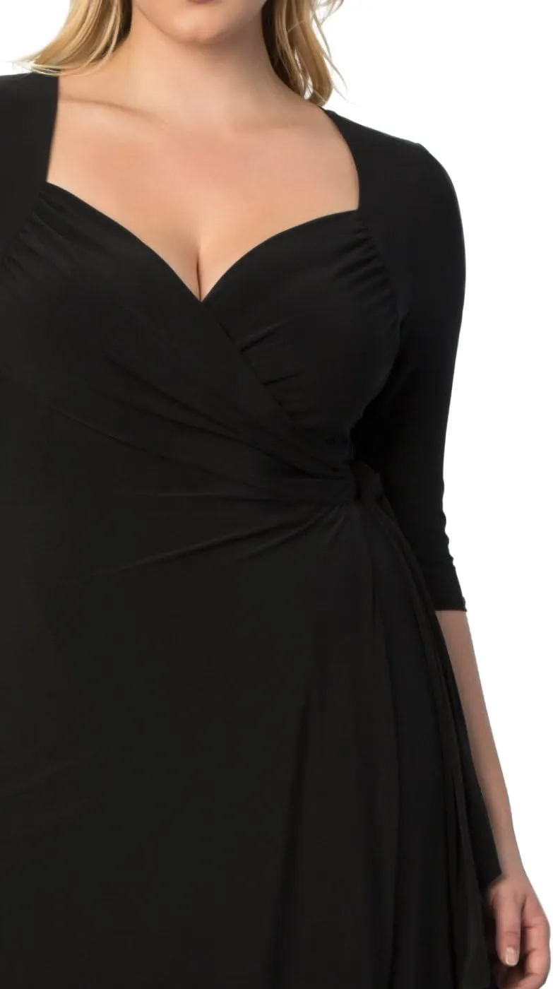 Kiyonna Women's Plus Size Sweetheart Knit Wrap Dress