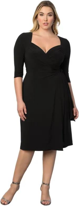 Kiyonna Women's Plus Size Sweetheart Knit Wrap Dress