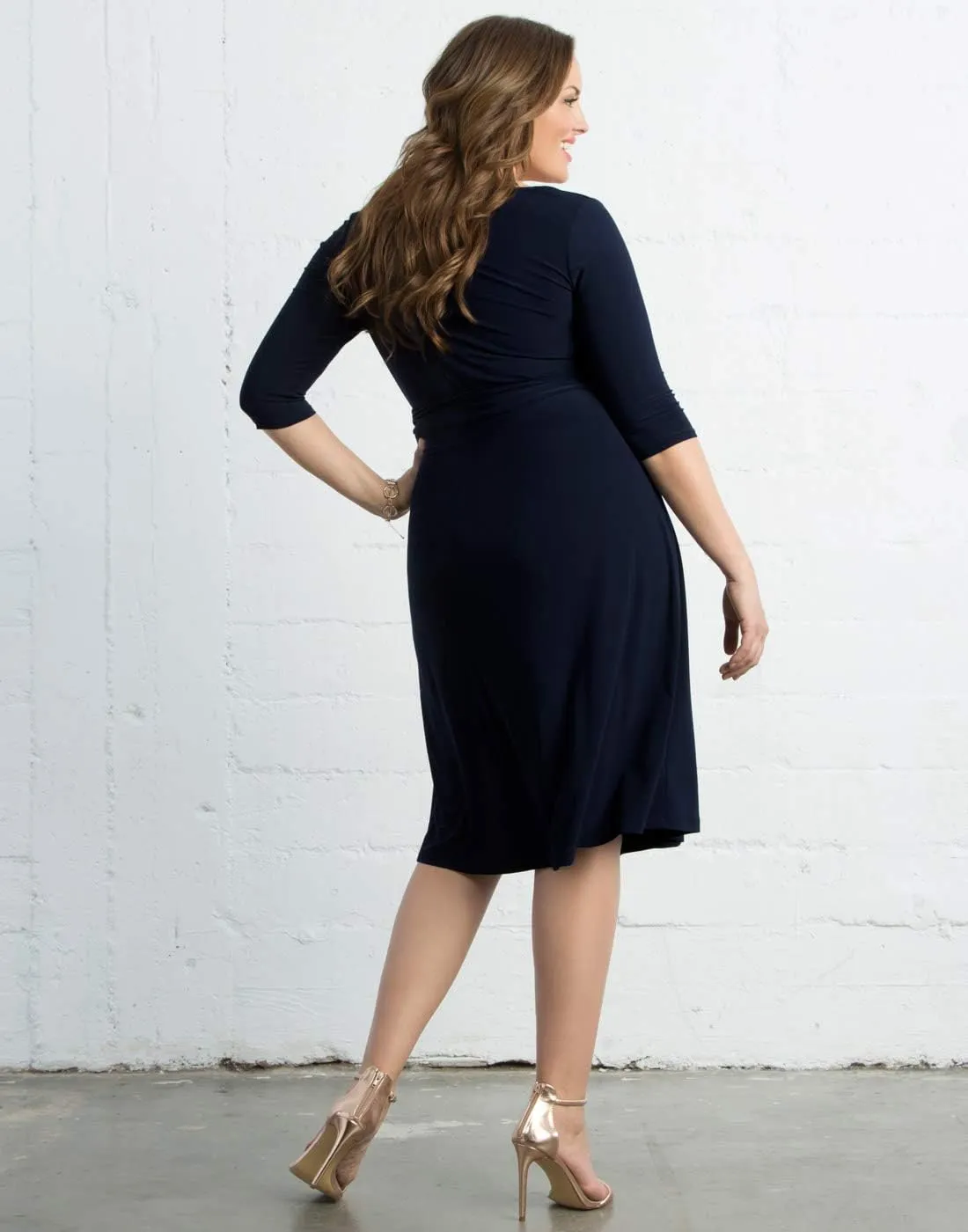 Kiyonna Women's Plus Size Sweetheart Knit Wrap Dress