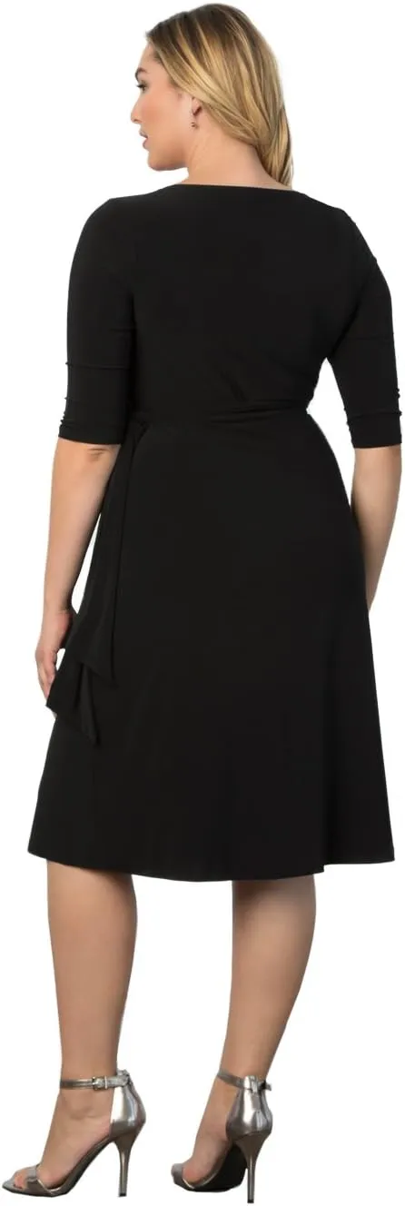 Kiyonna Women's Plus Size Sweetheart Knit Wrap Dress