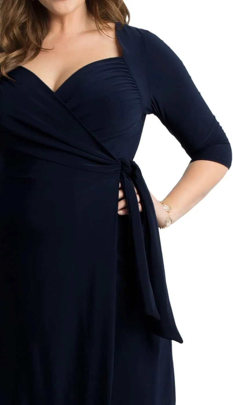 Kiyonna Women's Plus Size Sweetheart Knit Wrap Dress