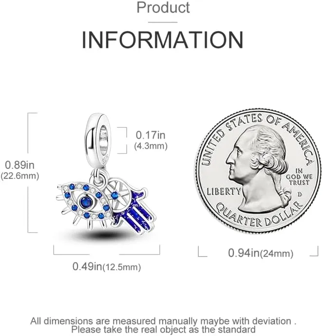 KUNSIR 925 Sterling Silver Charms fits Pandora Charm bracelets for Woman,Dangle Pendant Charm Bead, Jewelry Beads DIY Gifts